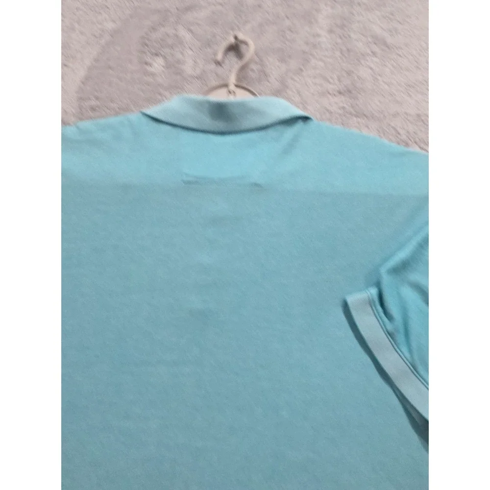 Banana Republic Men's Short Sleeve Polo Shirt Light Blue Turquoise Color  SzXXL